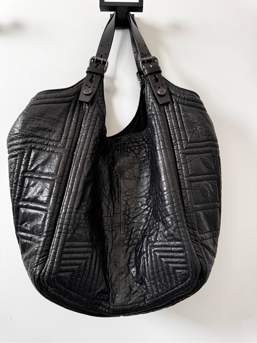 Givenchy Black Quilted Leather Hobo